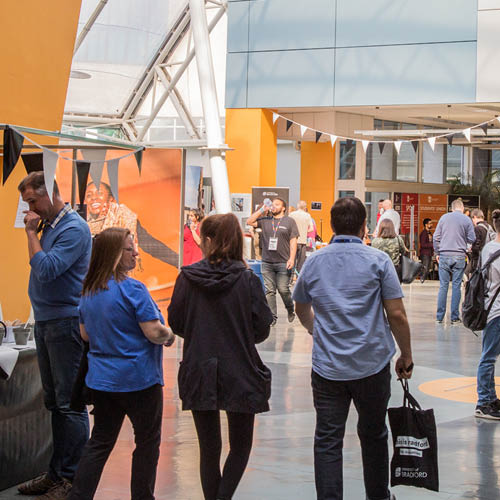 Richmond building atrium on an Undergraduate Open Event