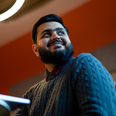 A student looking away from the camera.