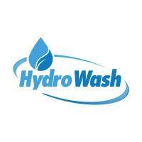 A logo for a deep cleaning company based in Bradford. A ocean water drop over the words Hydro Wash