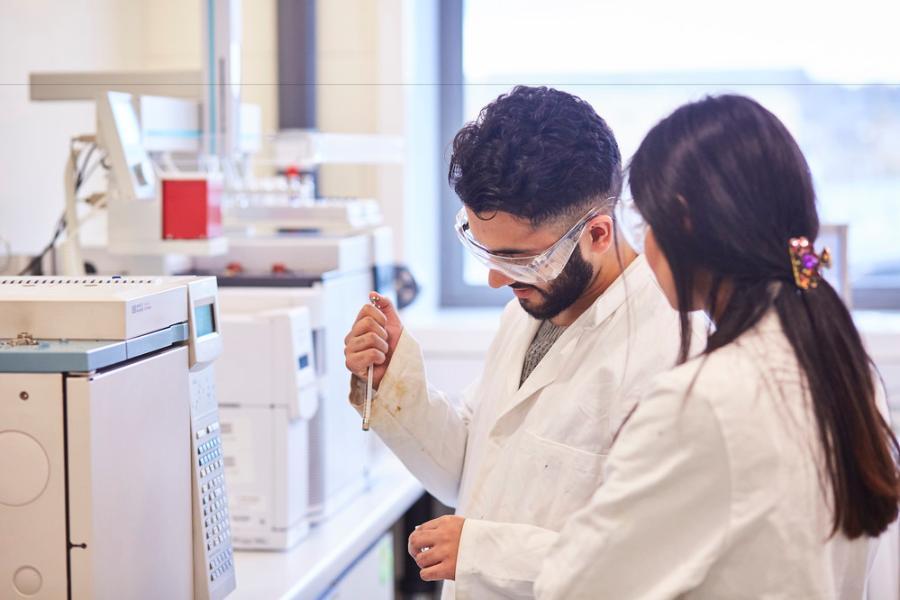 Students in chemistry lab