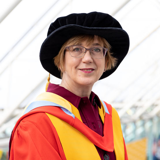 Professor Sue Proctor in the Atrium