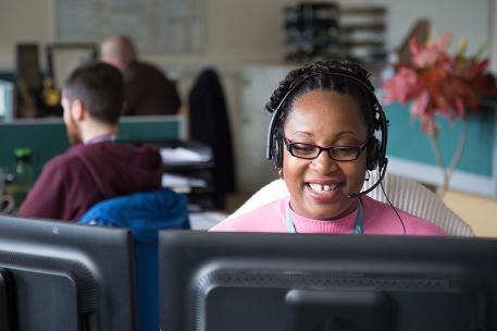 A member of staff from the Admissions Team on the Clearing helpline.