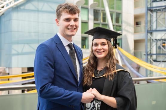 Graduate Amanta Cuhaldina and husband