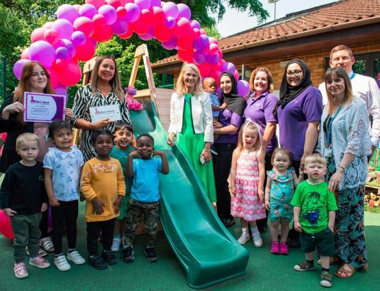 Staff and pupils from University of Bradford Nursery