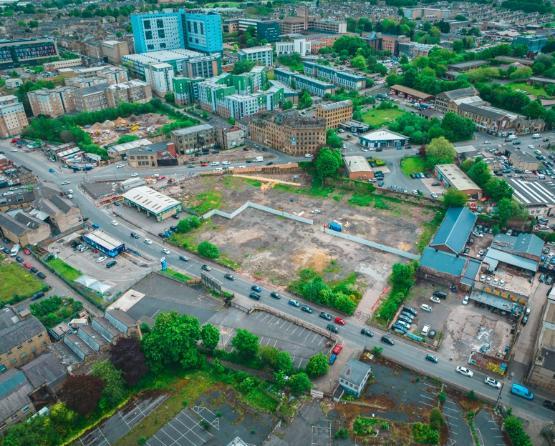 An overhead view of the proposed 1Energy power plant in Bradford