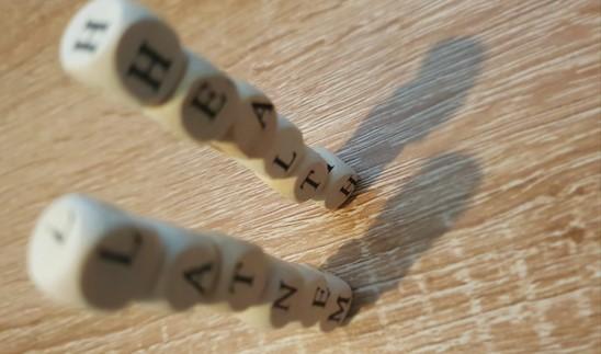 Lettered blocks spelling out the words mental health