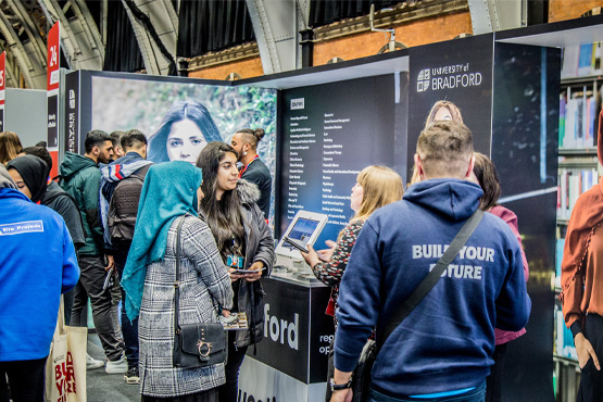 The University of Bradford stand at the Manchester UCAS Exhibition