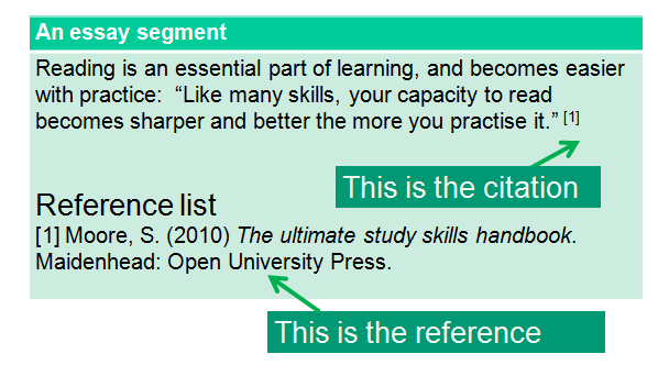 Numeric referencing example